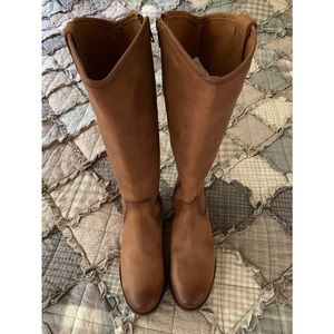 FRYE “Melissa” Inside Zip Tall Wide Calf Boots NWT